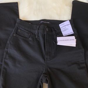 Calvin Klein High Rise Skinny Black Jeans Size 26